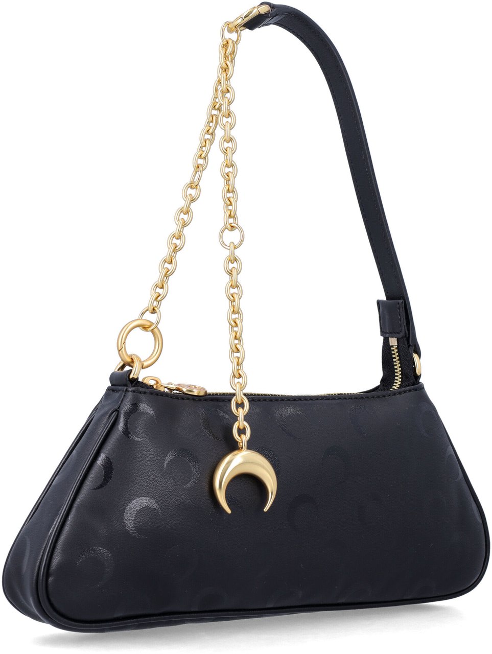 Marine Serre Moon Canvas Baguette Nero Zwart