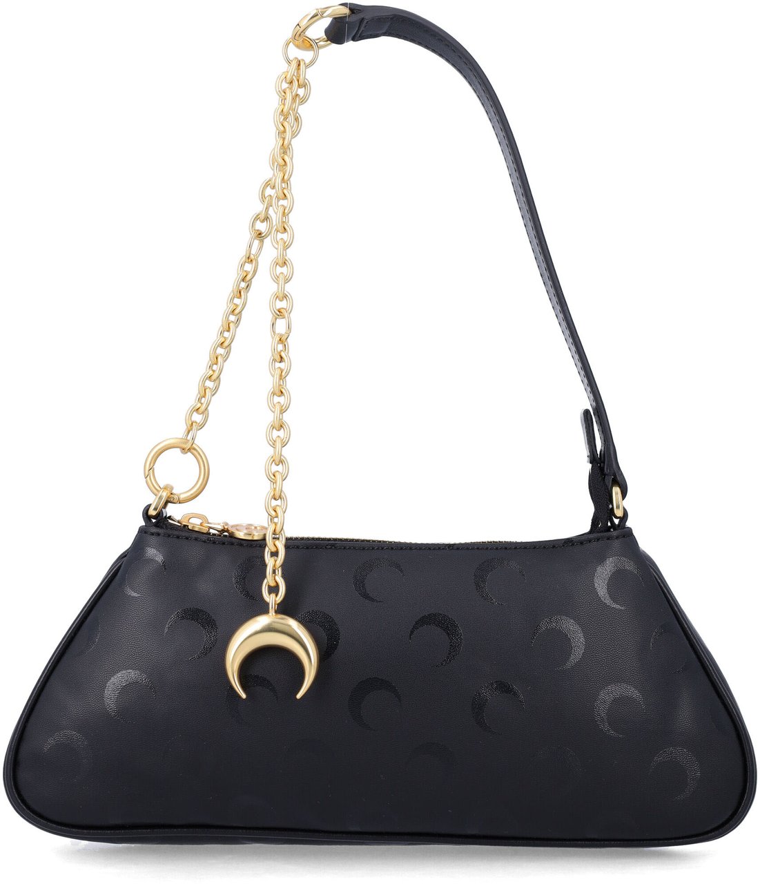 Marine Serre Moon Canvas Baguette Nero Zwart