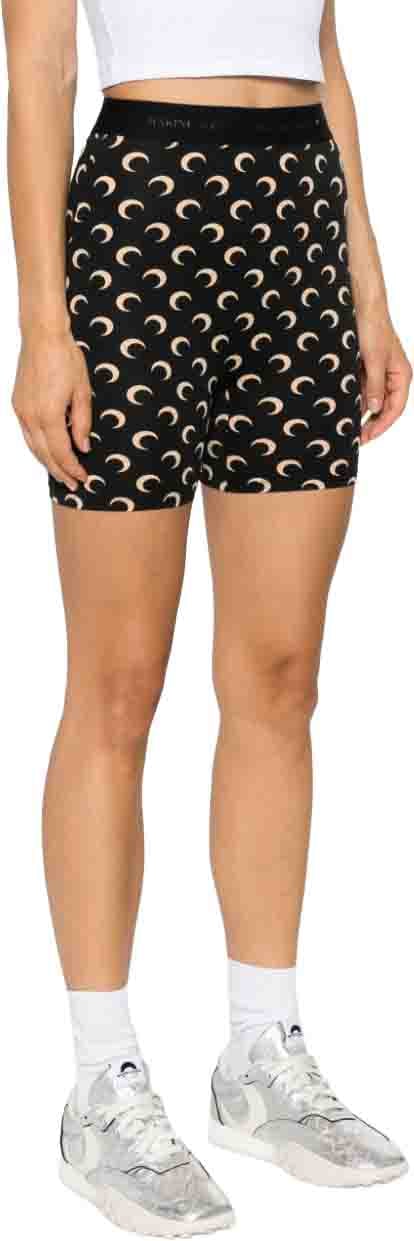 Marine Serre Shorts Black Zwart