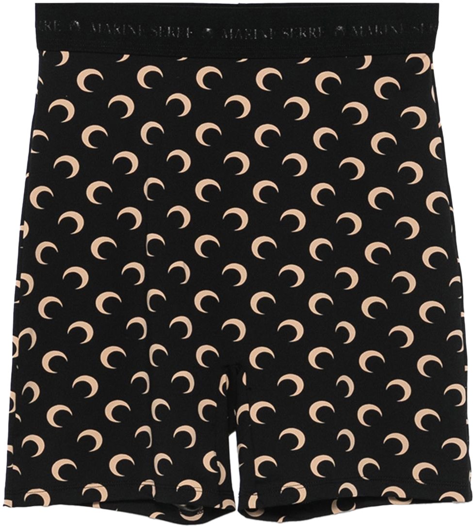 Marine Serre Shorts Black Zwart