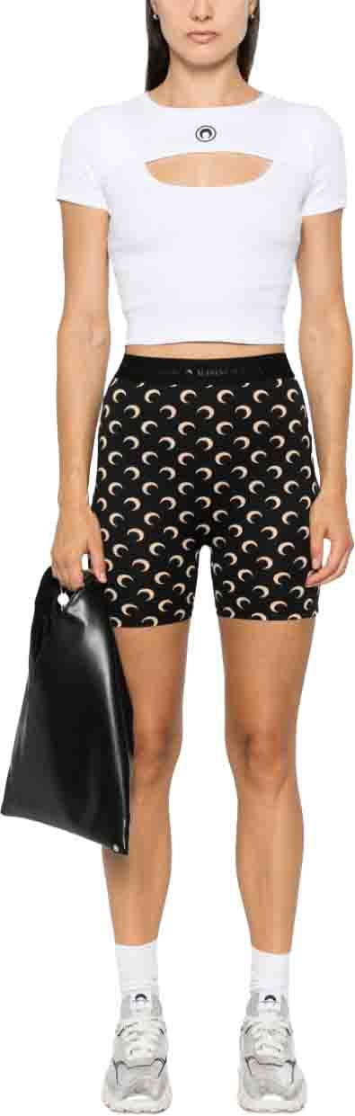 Marine Serre Shorts Black Zwart