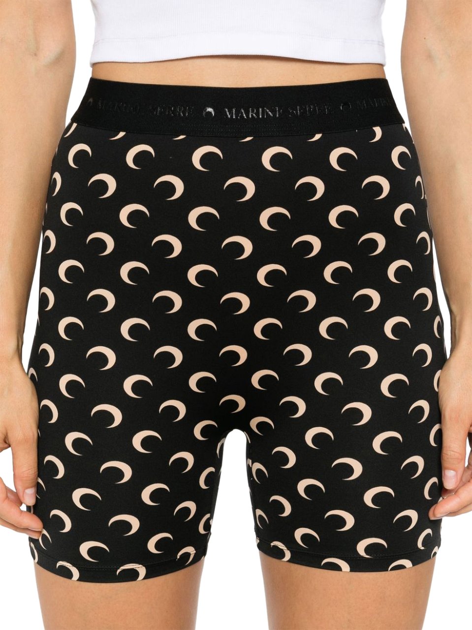 Marine Serre Shorts Black Zwart