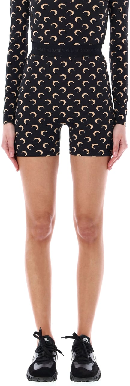 Marine Serre Biker Short Moon Nero Zwart