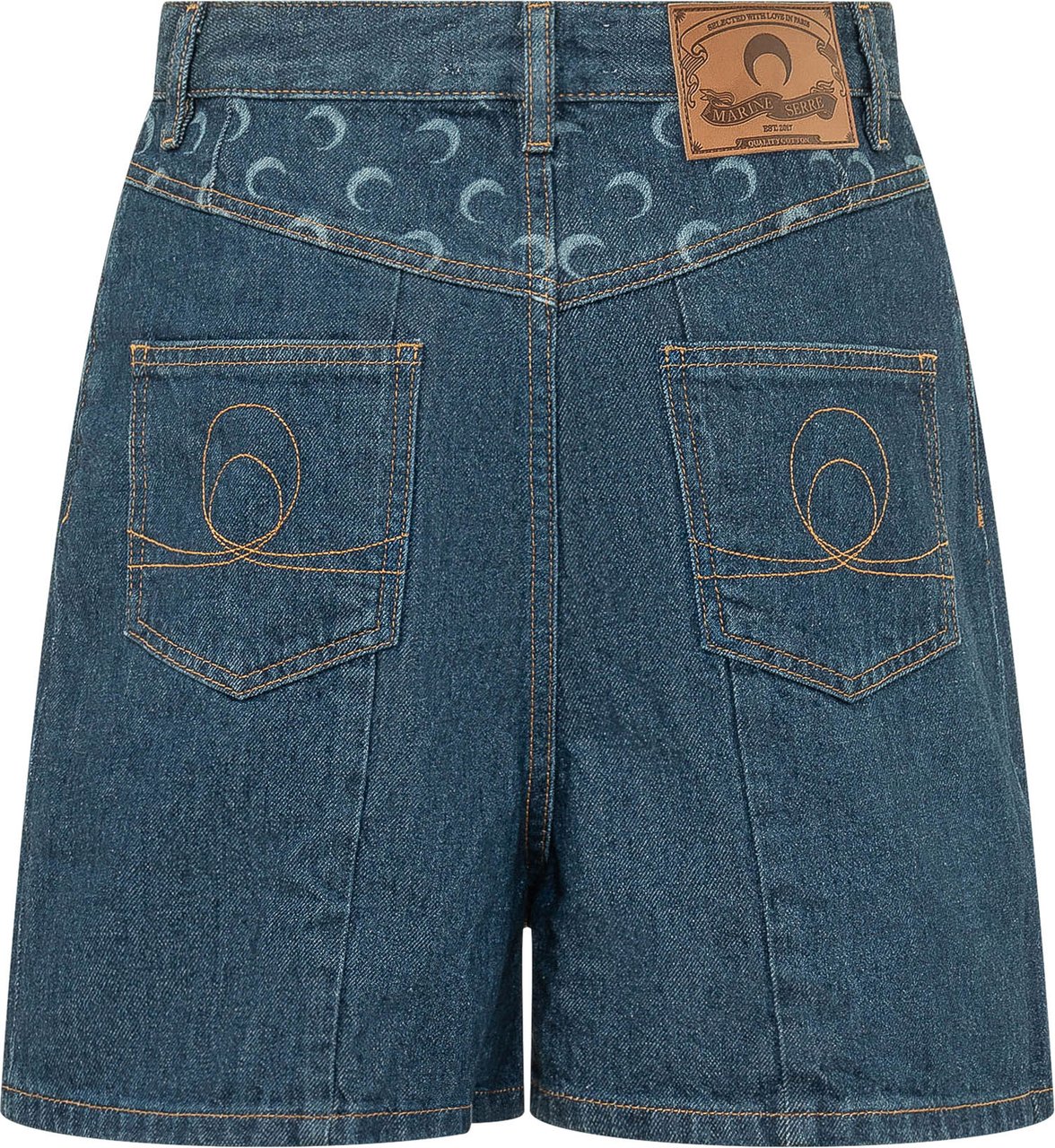 Marine Serre DENIM SHORTS Blauw
