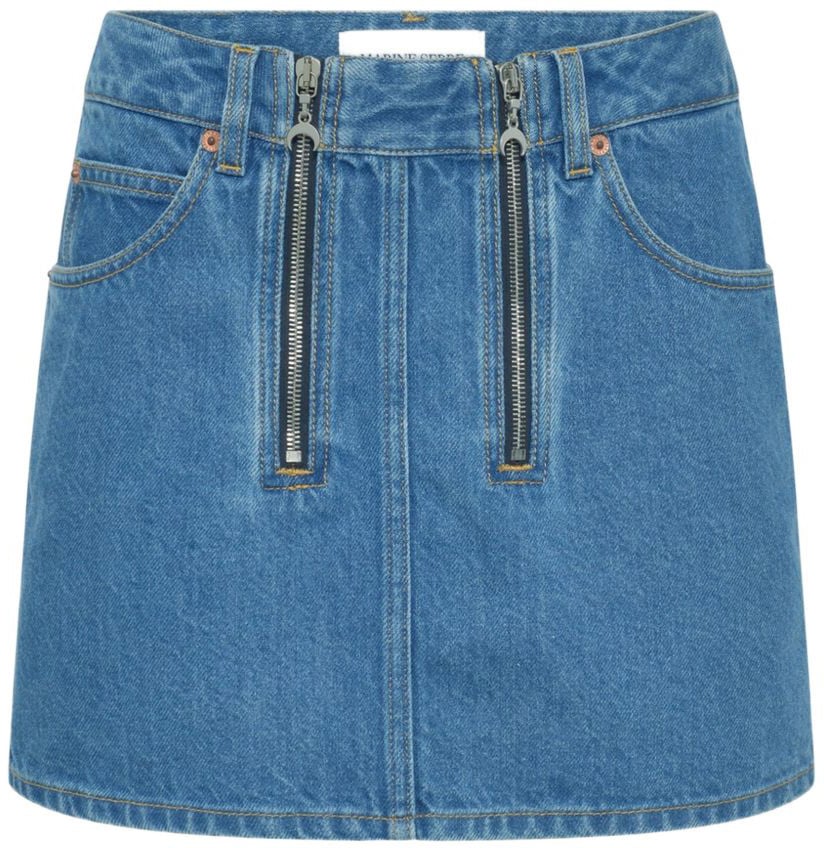 Marine Serre Skirts Azzurro Blauw