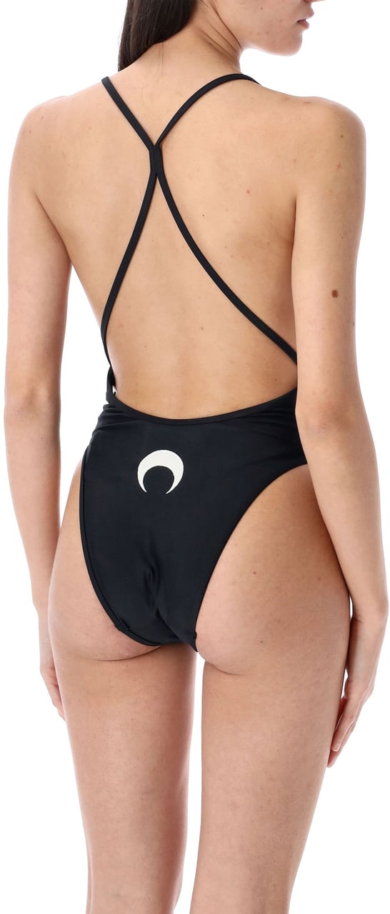Marine Serre Moon Logo Intero Nero Zwart