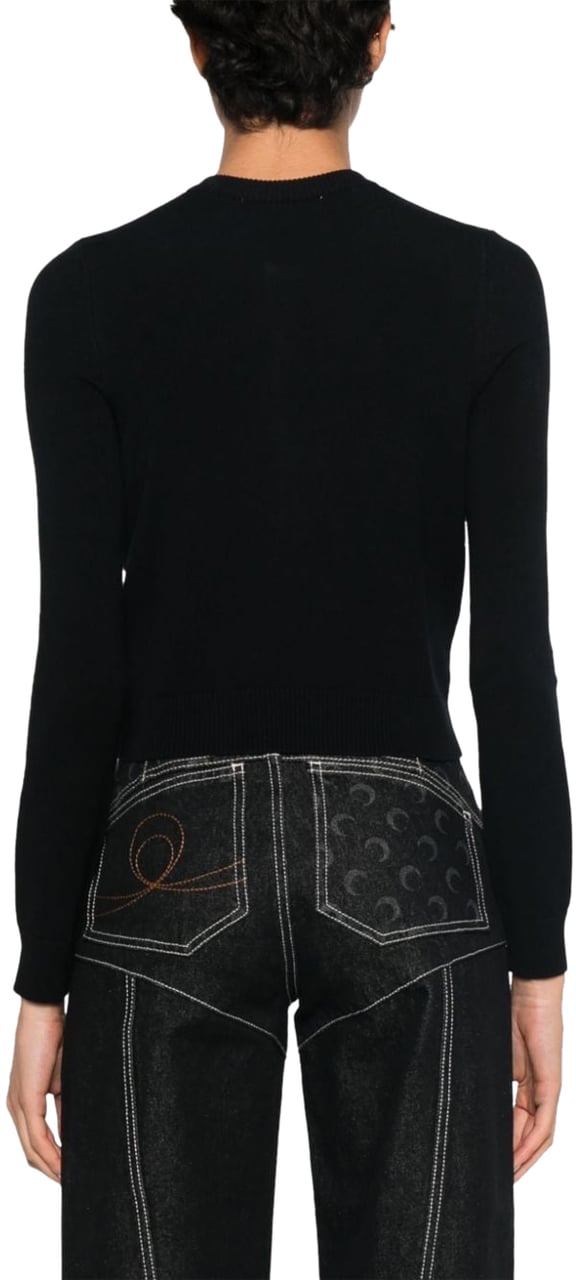 Marine Serre Sweaters Black Zwart