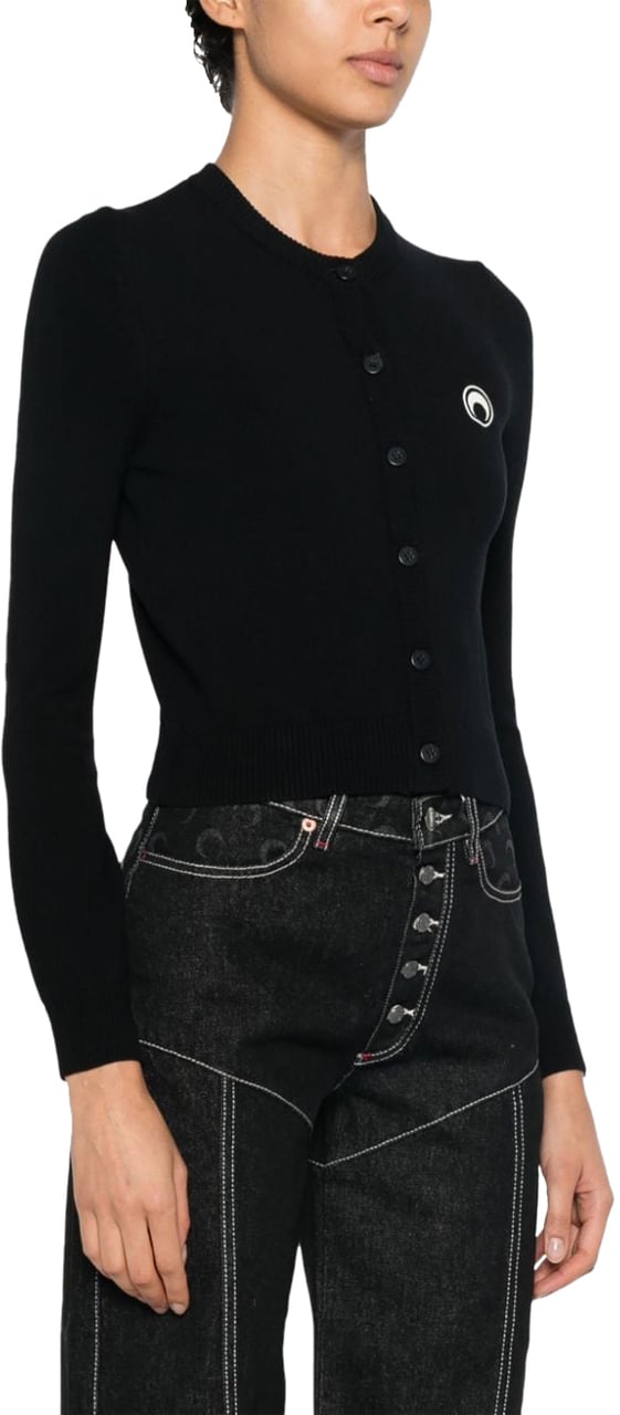 Marine Serre Sweaters Black Zwart
