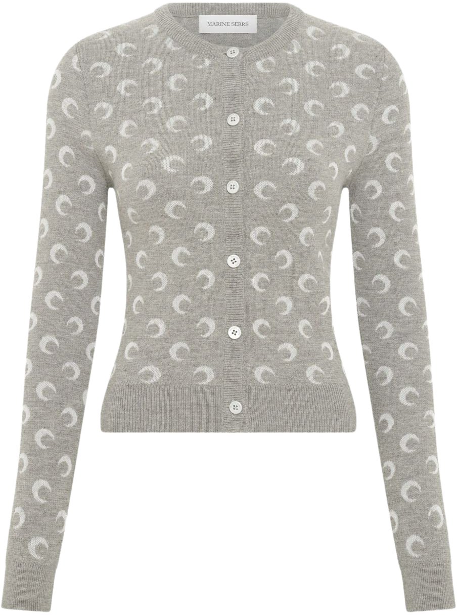 Marine Serre Sweaters Light Grey Grijs