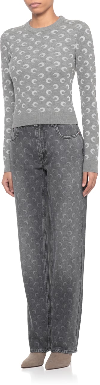 Marine Serre Sweaters Grey Grijs