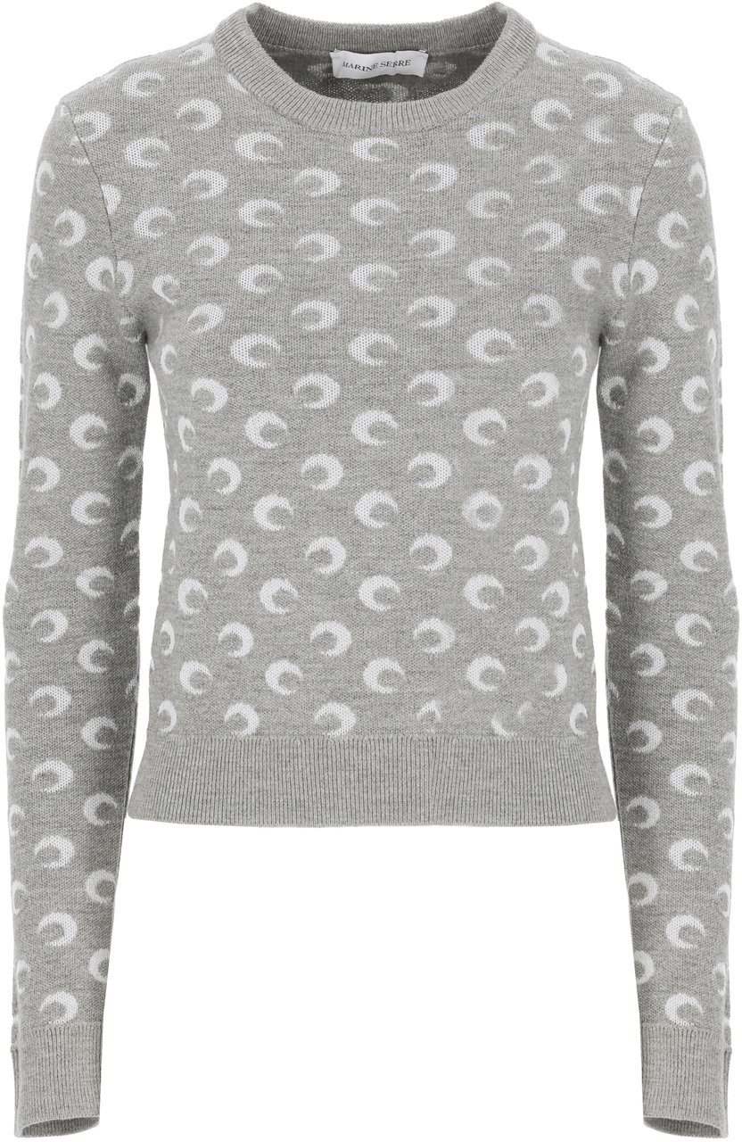 Marine Serre Sweaters Grey Grijs