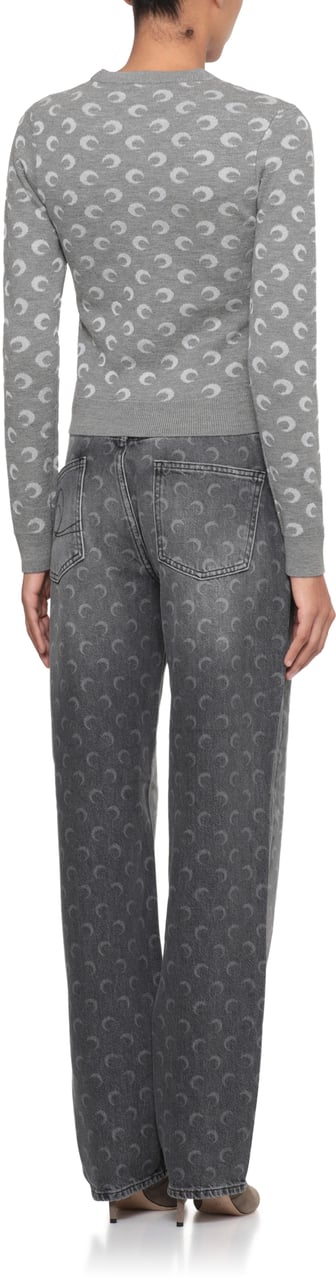 Marine Serre Sweaters Grey Grijs