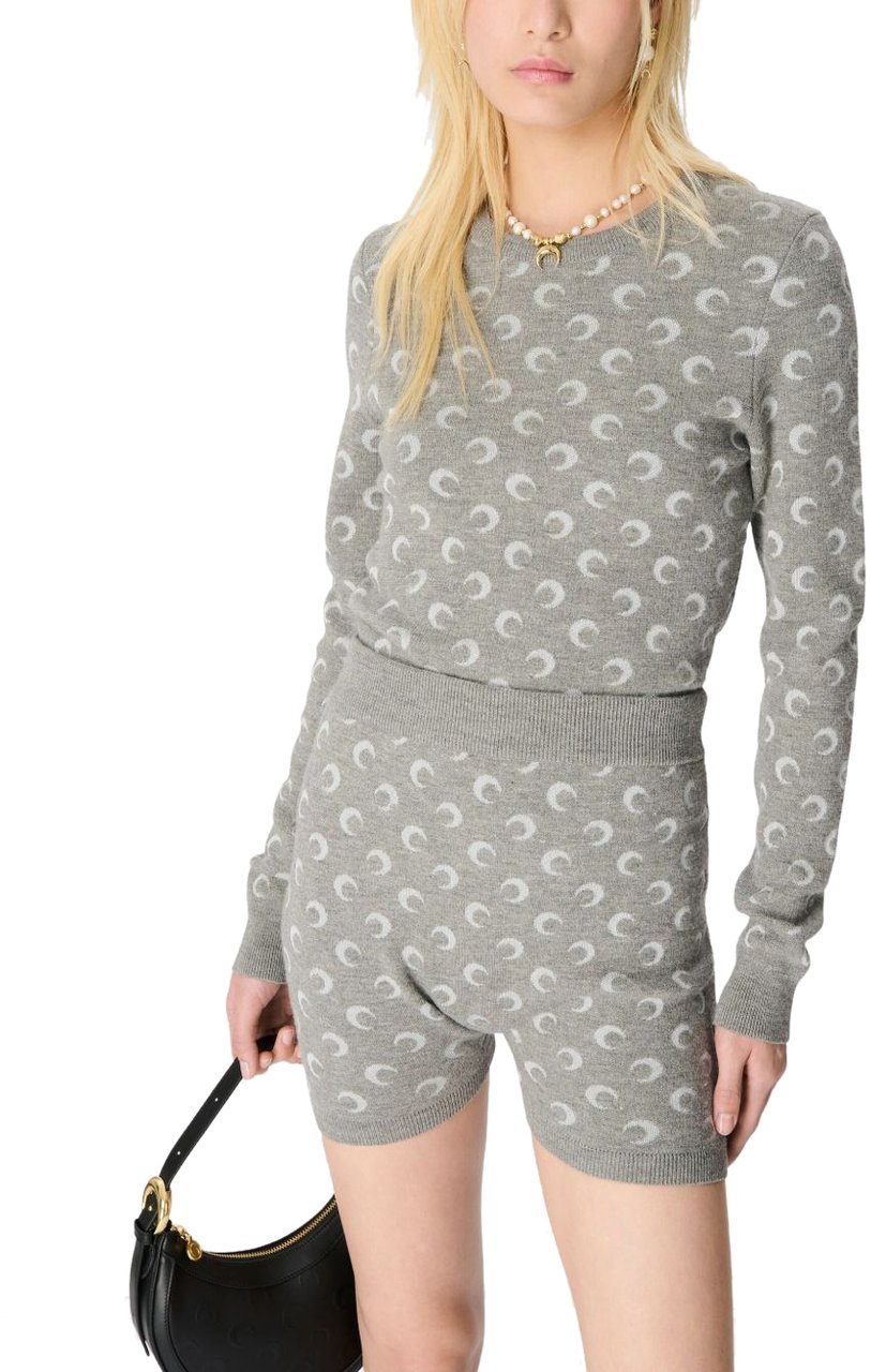 Marine Serre Sweaters Light Grey Grijs