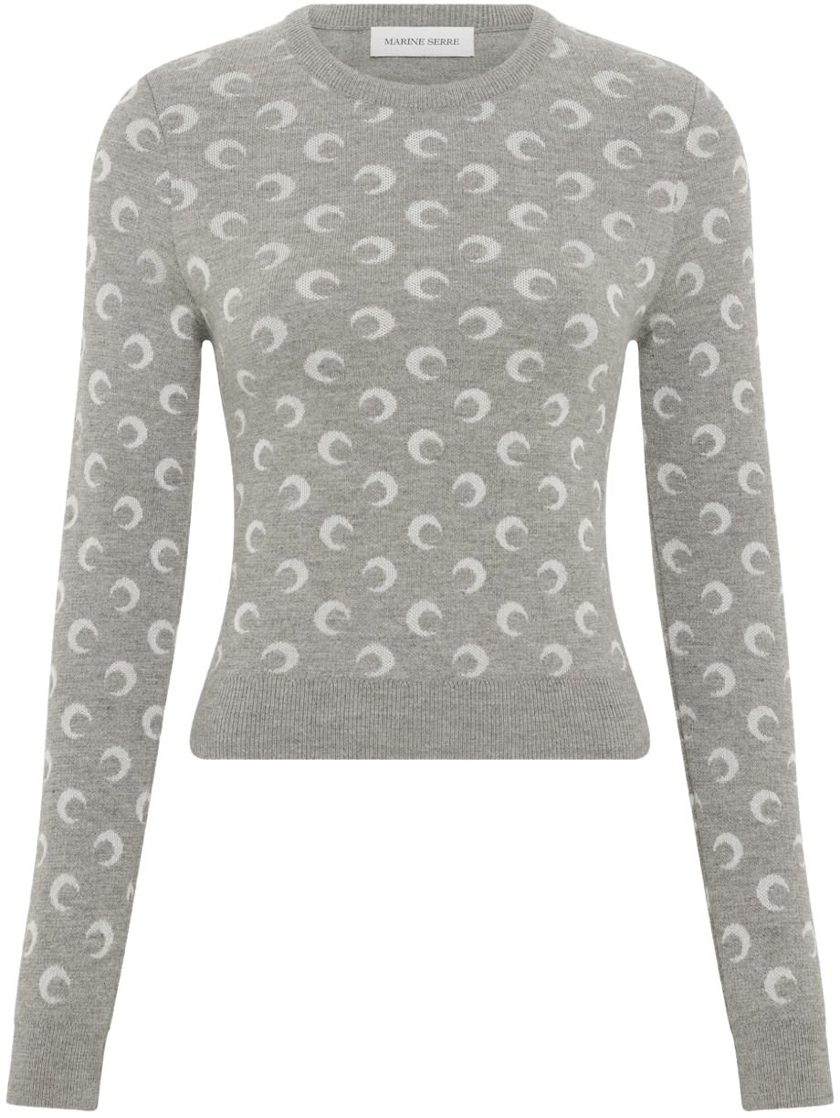 Marine Serre Sweaters Light Grey Grijs