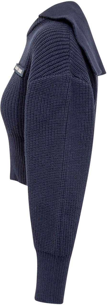 Marine Serre Maglia con Logo Blauw