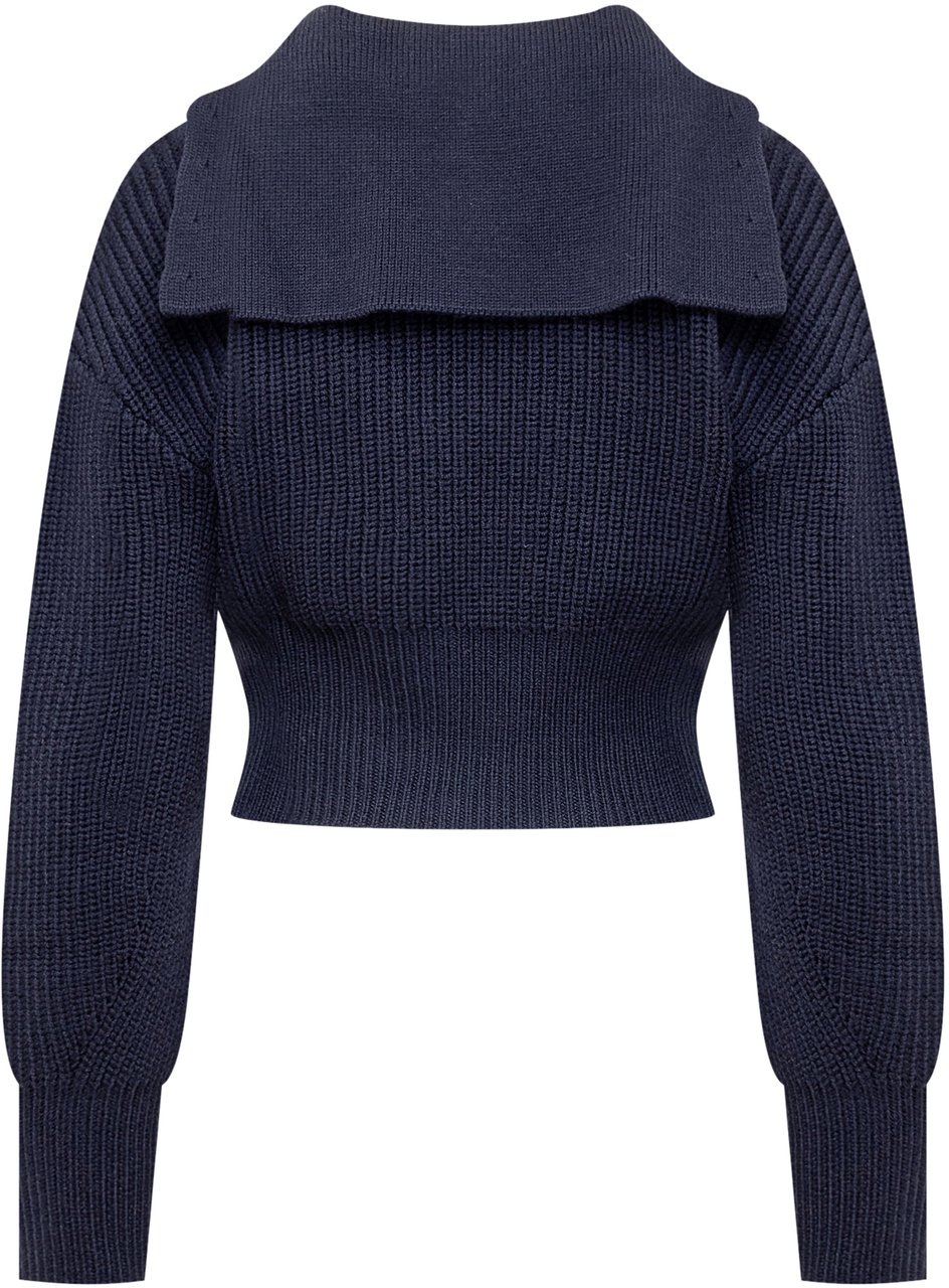 Marine Serre Maglia con Logo Blauw