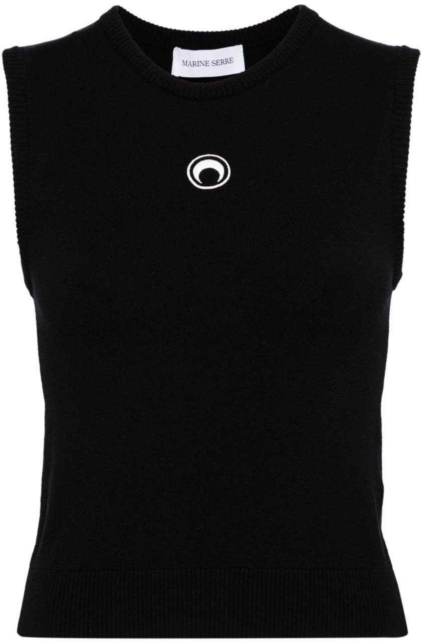 Marine Serre Sweaters Black Zwart