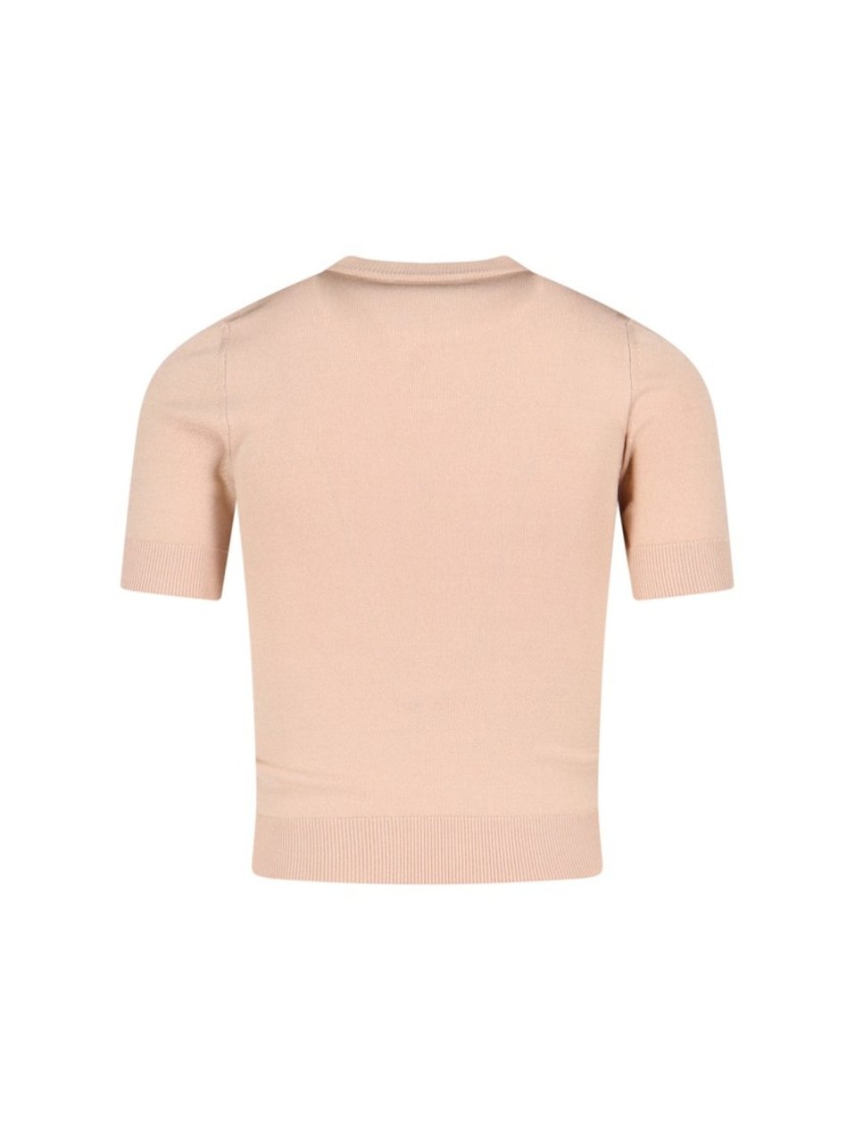 Marine Serre Cropped Short-Sleeve Sweater Neutraal