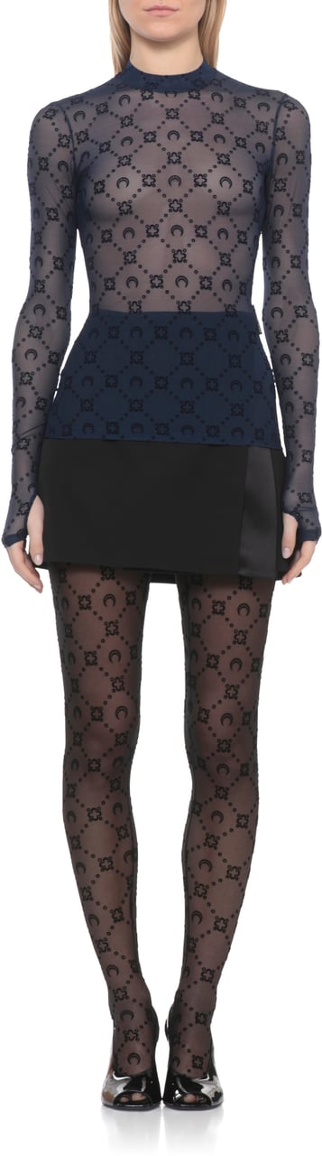 Marine Serre Sweaters Blue Blauw