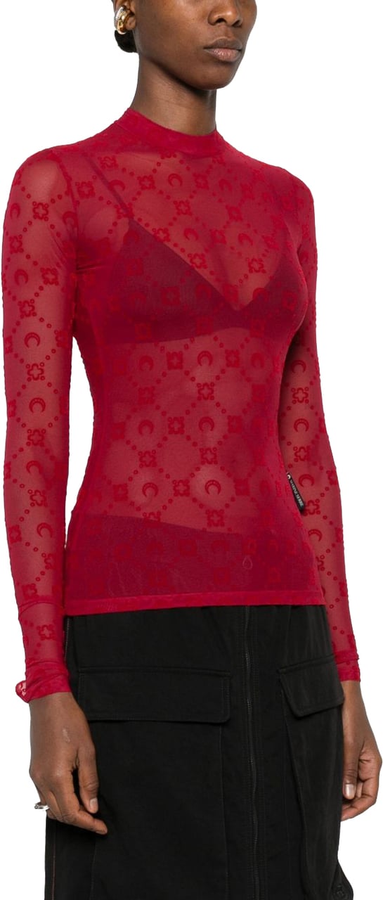 Marine Serre Top Red Rood