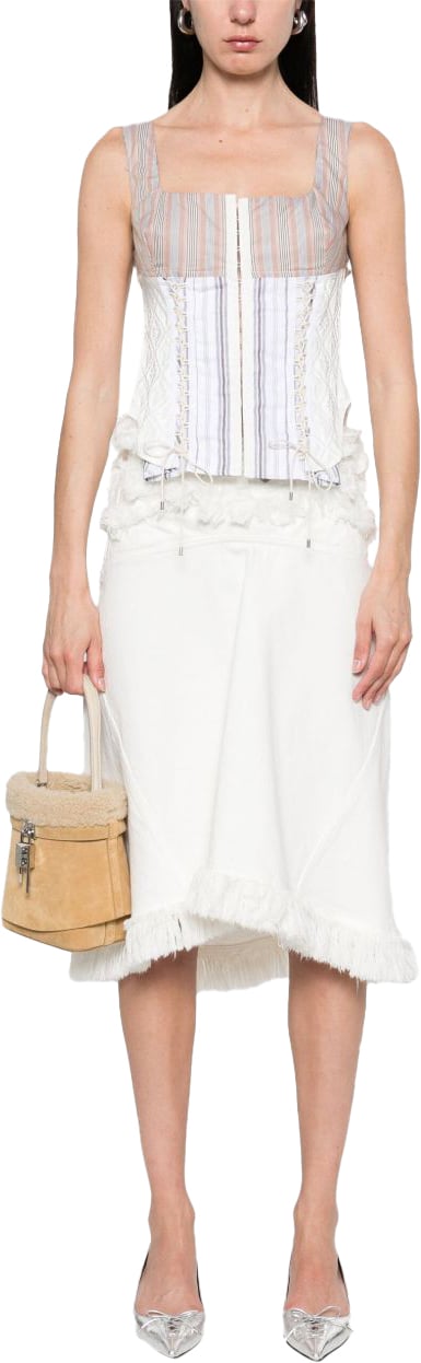 Marine Serre Top Beige Beige