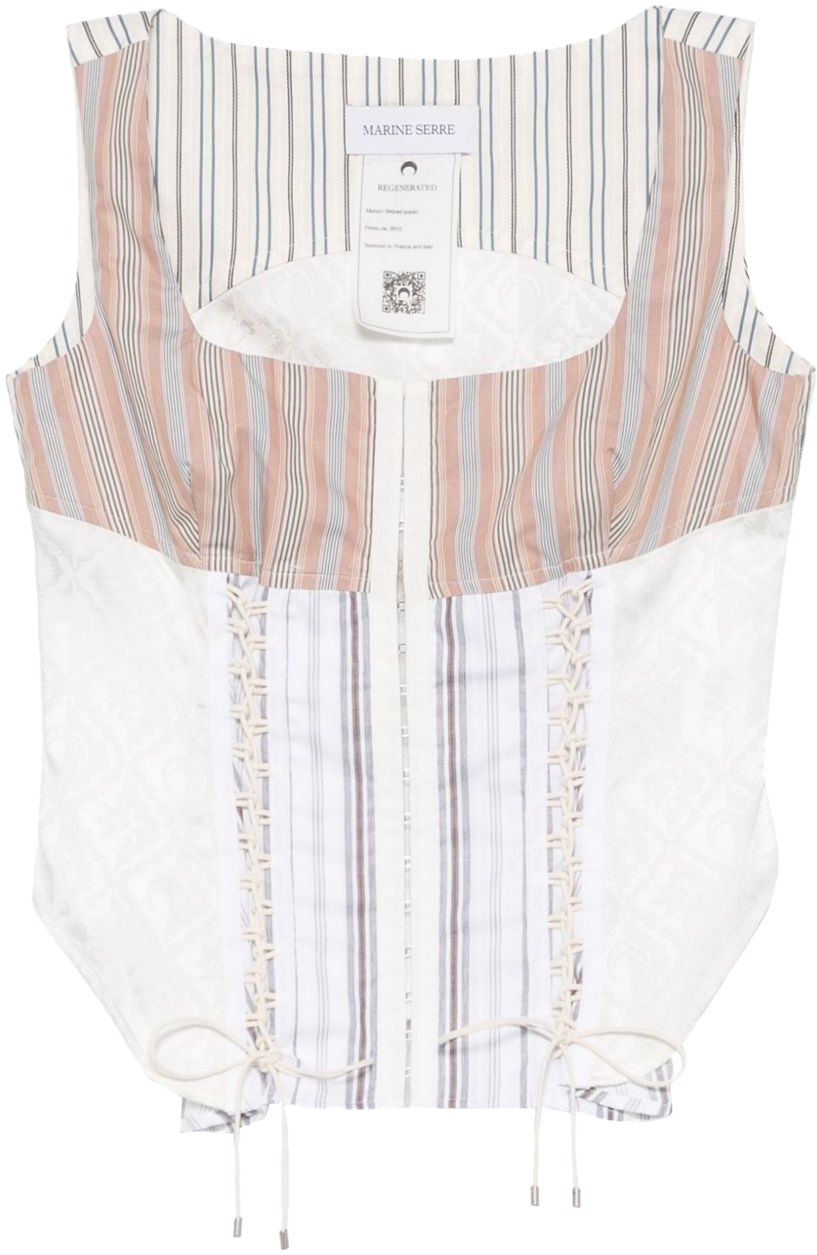Marine Serre Top Beige Beige