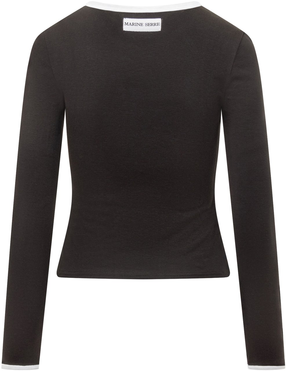 Marine Serre Top Marine Serre Cotone Bicolor Zwart