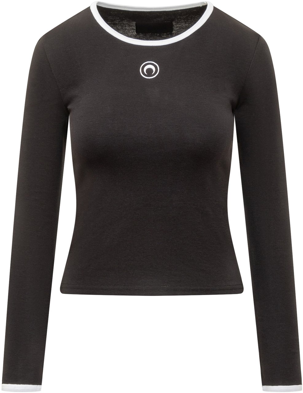 Marine Serre Top Marine Serre Cotone Bicolor Zwart