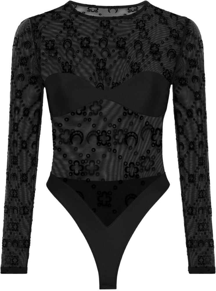 Marine Serre Top Black Zwart