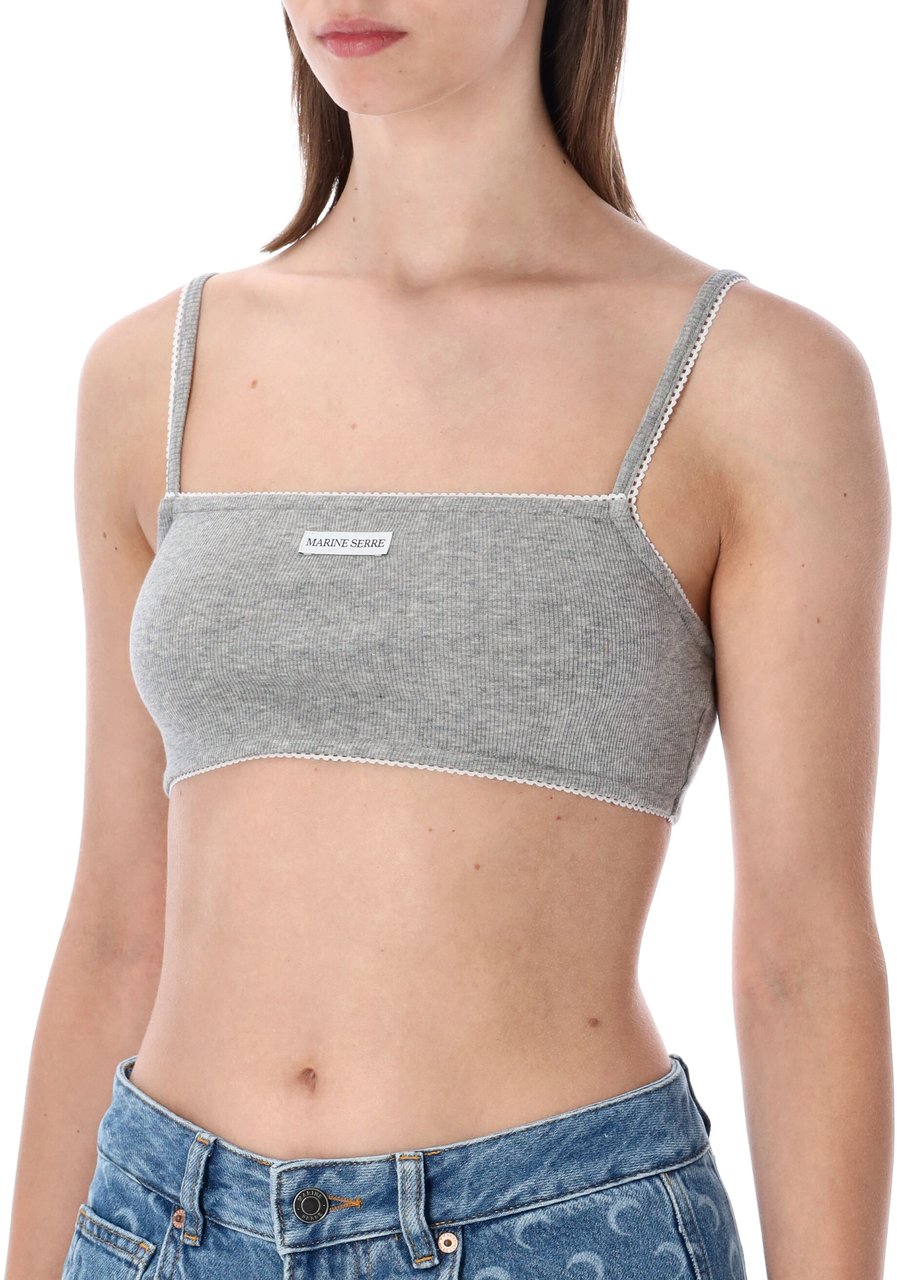 Marine Serre Cute 70'S Top Bra Grigio Lichtgrijs