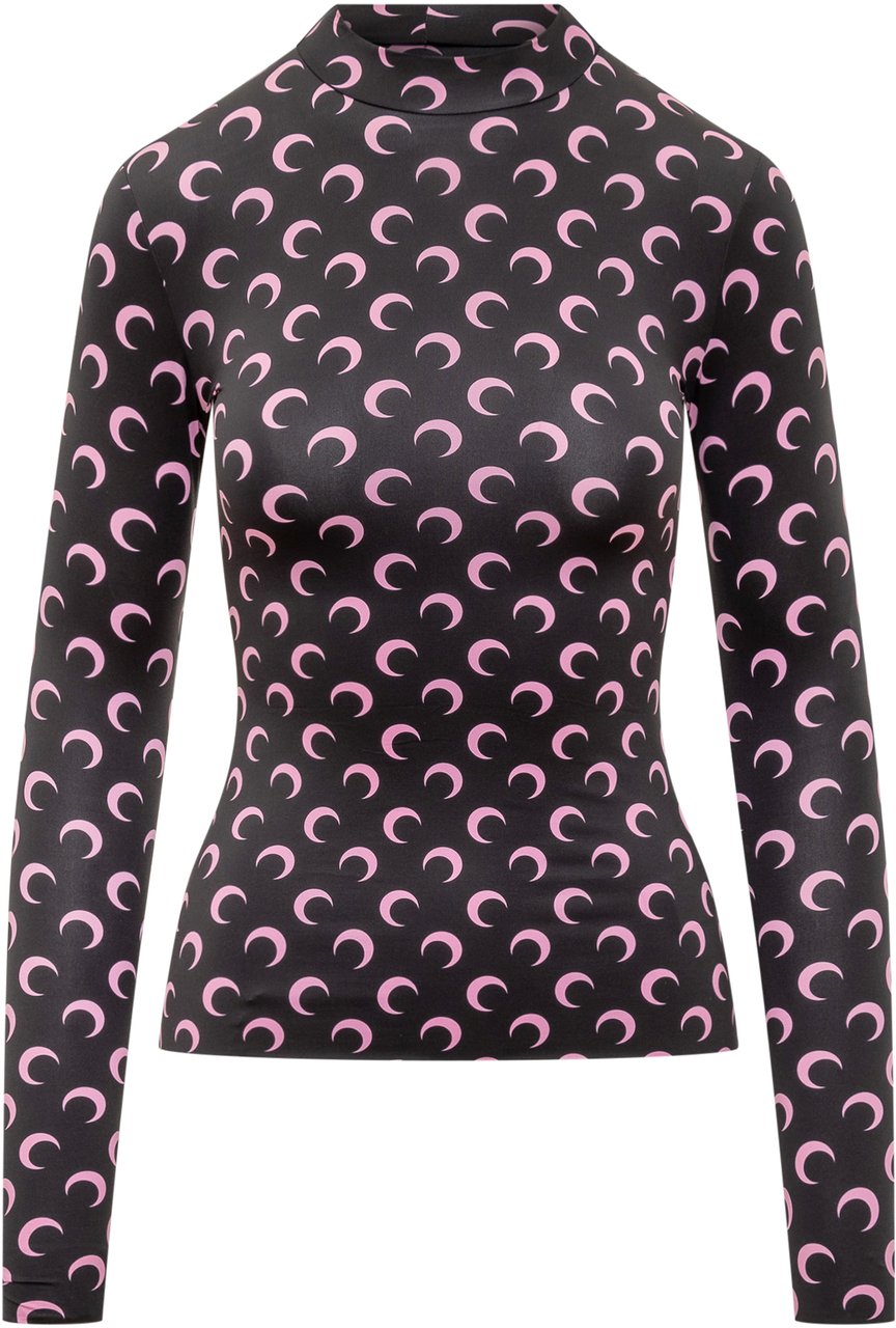 Marine Serre Top Marine Serre Moon Jersey Zwart