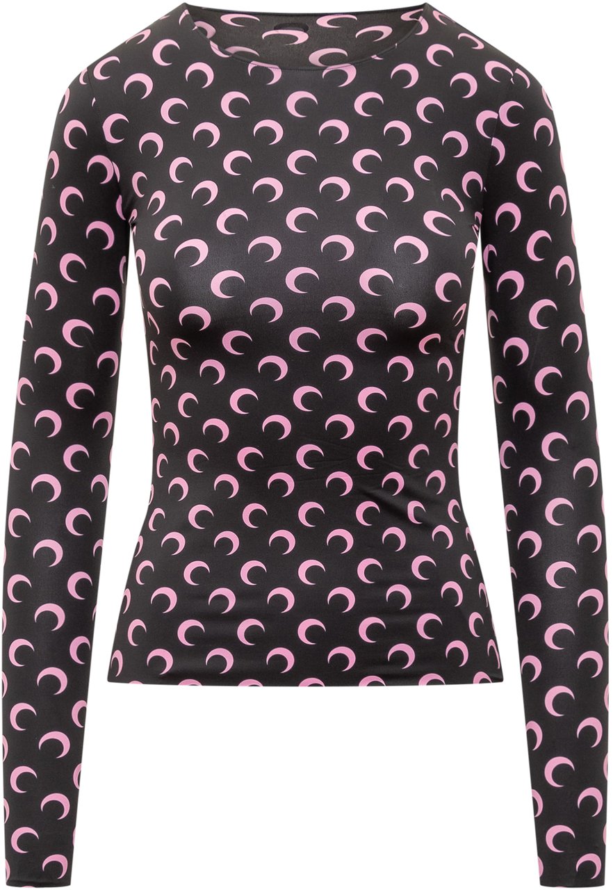 Marine Serre Top Marine Serre Moon Print Zwart