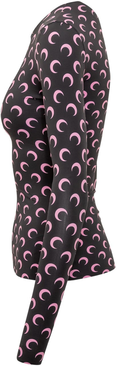 Marine Serre Top Marine Serre Moon Print Zwart