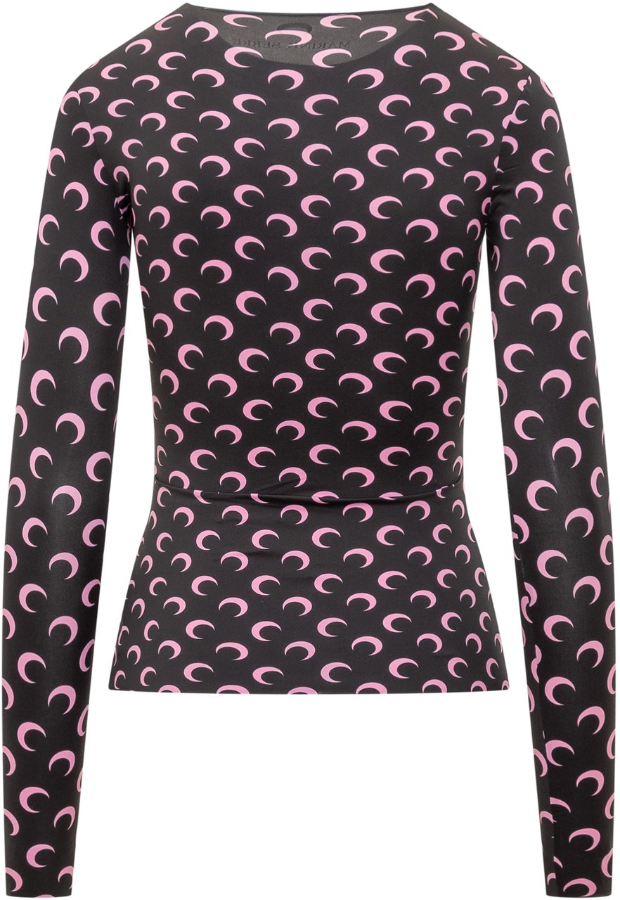 Marine Serre Top Marine Serre Moon Print Zwart