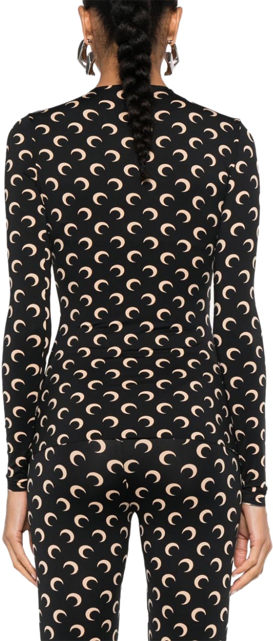 Marine Serre Top Black Zwart