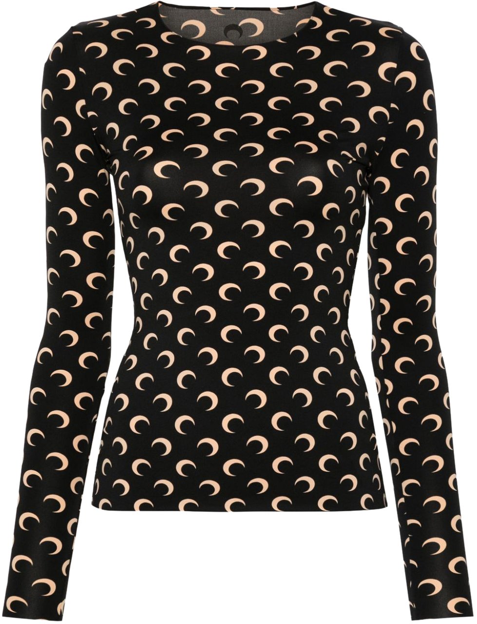 Marine Serre Top Black Zwart