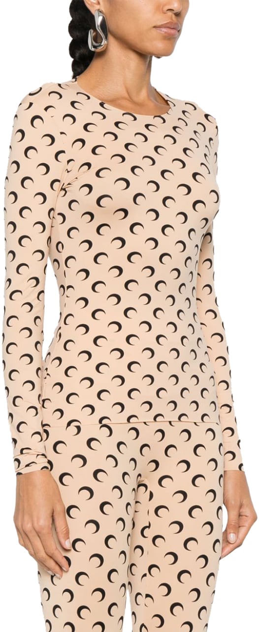 Marine Serre Top Beige Beige