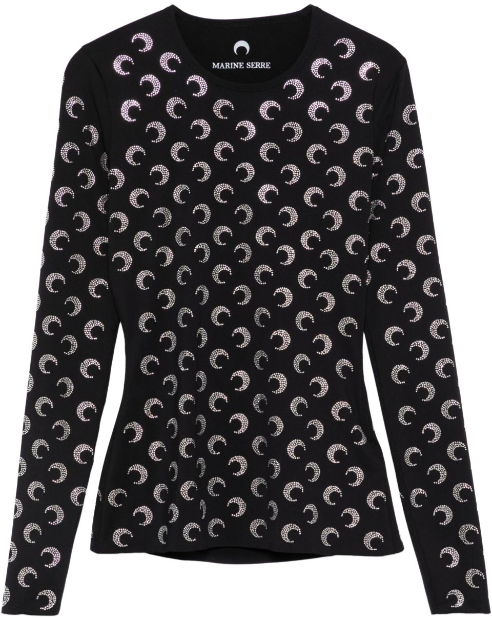Marine Serre Top Black Zwart
