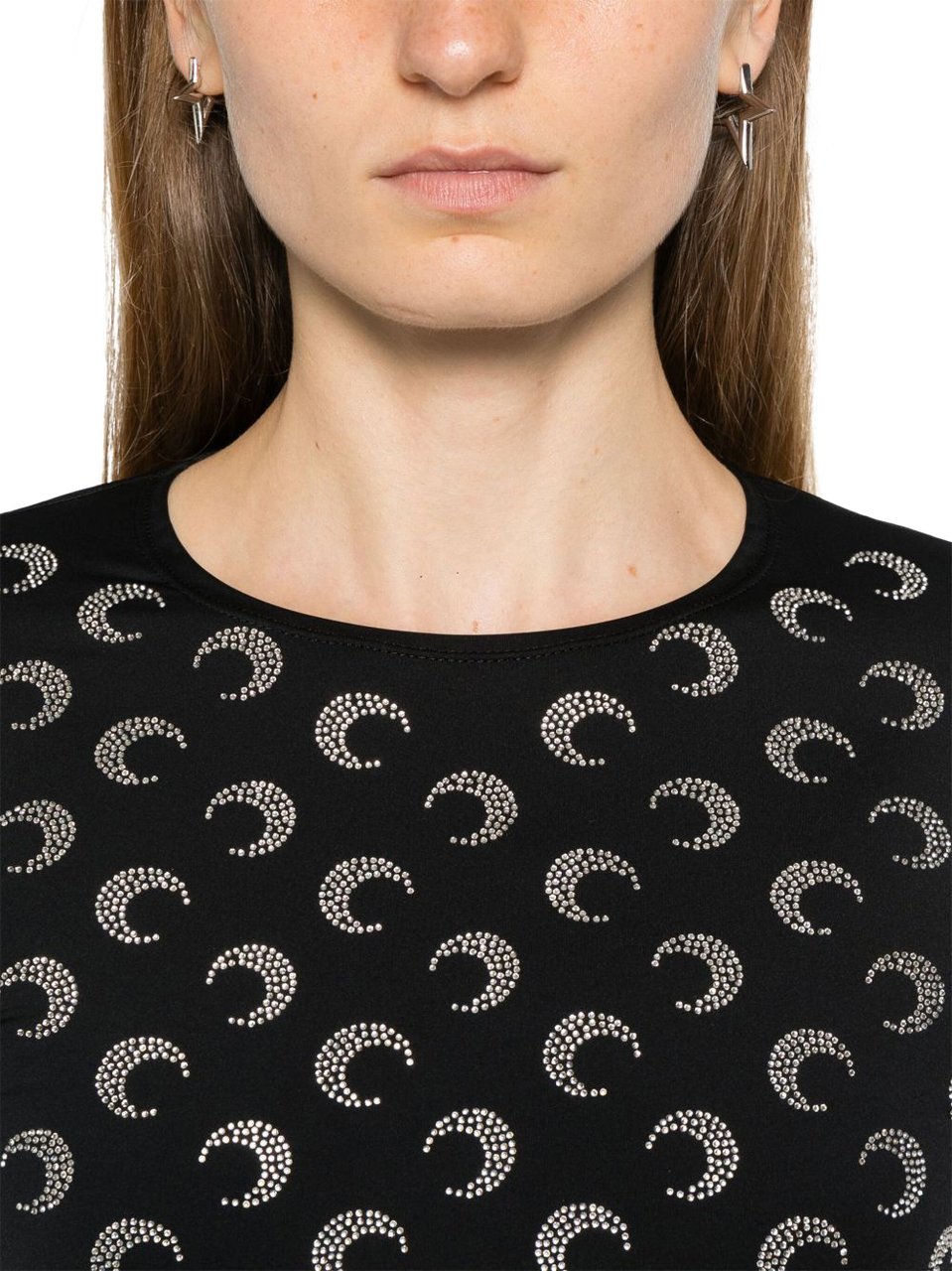 Marine Serre Top Black Zwart