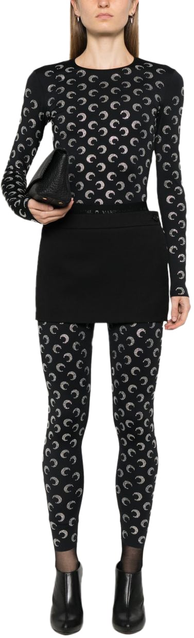 Marine Serre Top Black Zwart