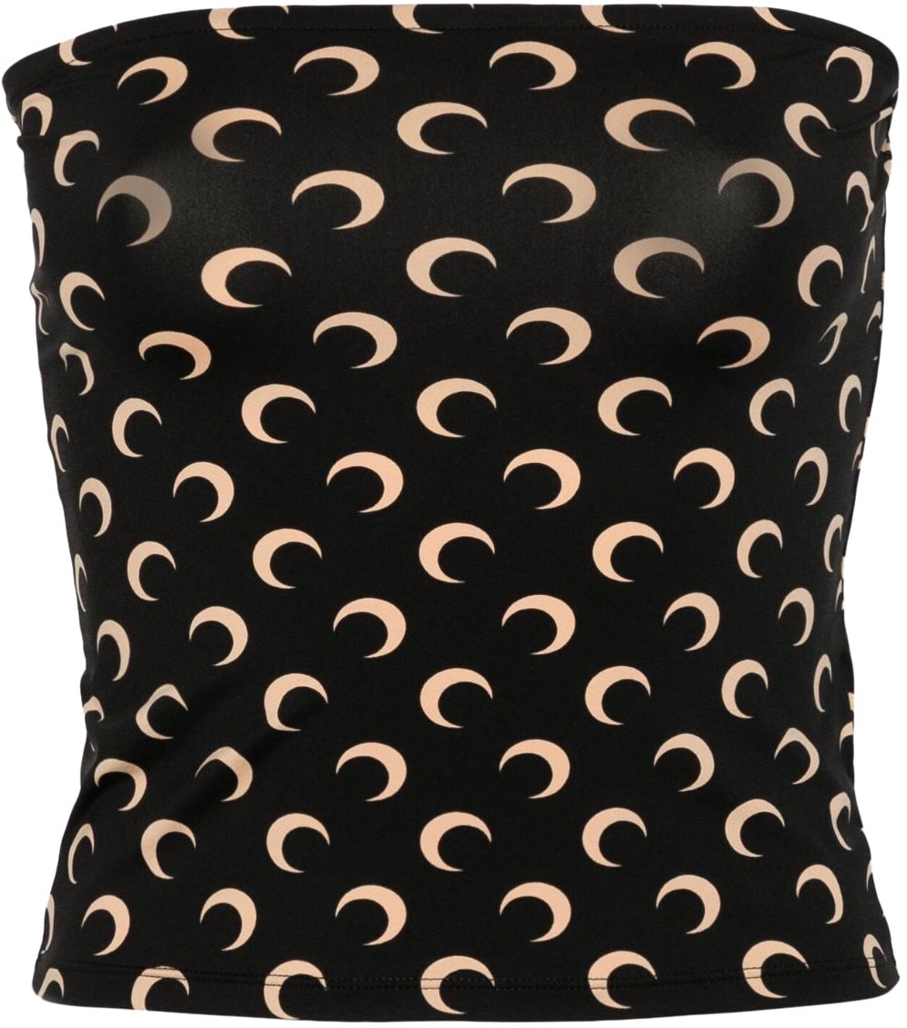 Marine Serre Top Black Zwart