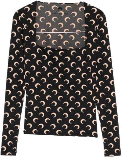 Marine Serre Top Black Zwart