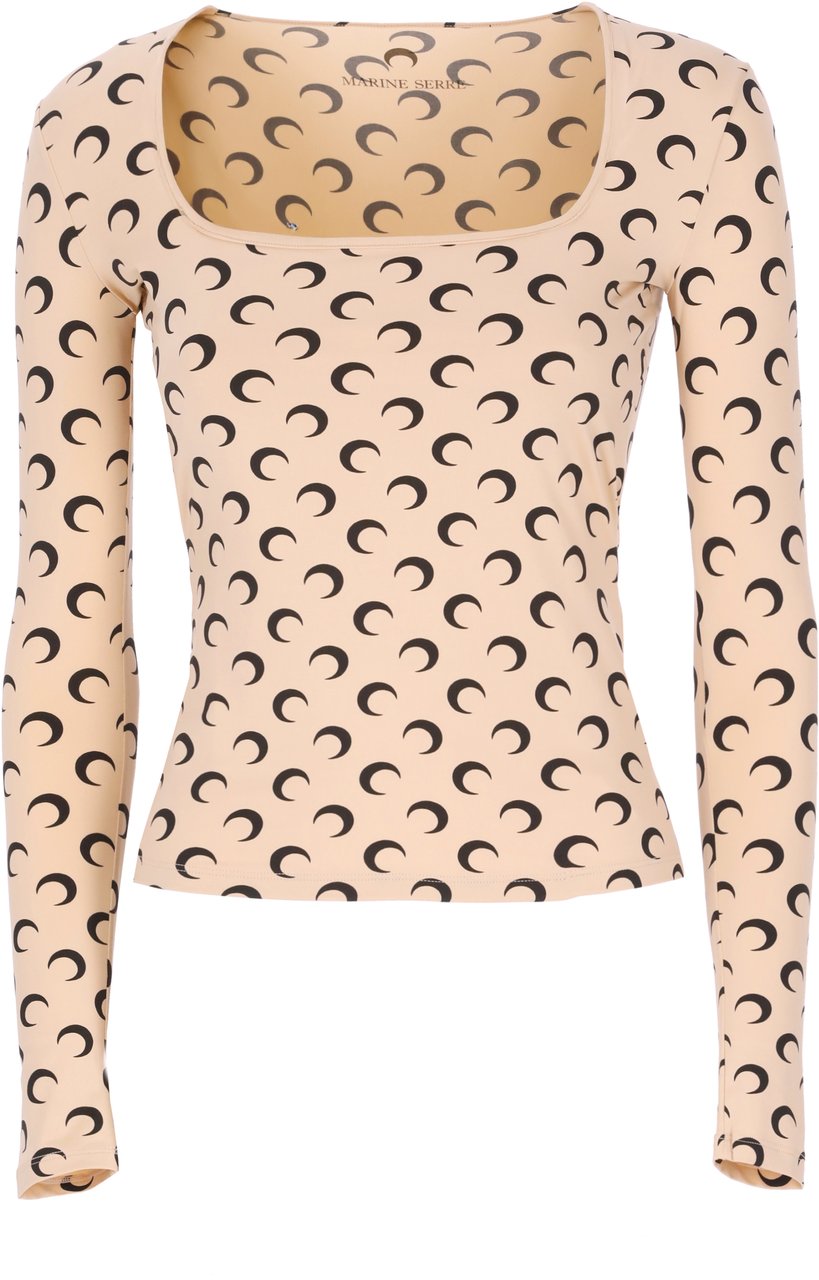 Marine Serre Sweaters Beige Beige