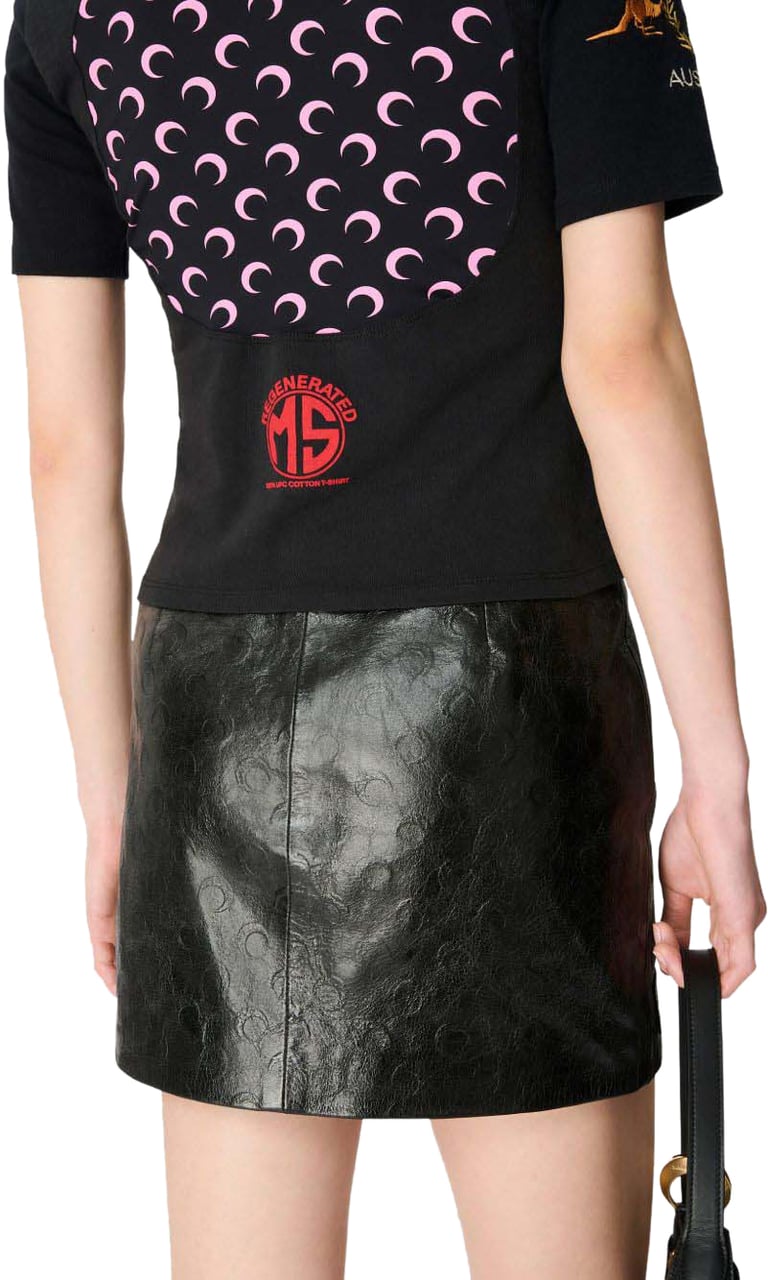 Marine Serre T-Shirts And Polos Black Zwart