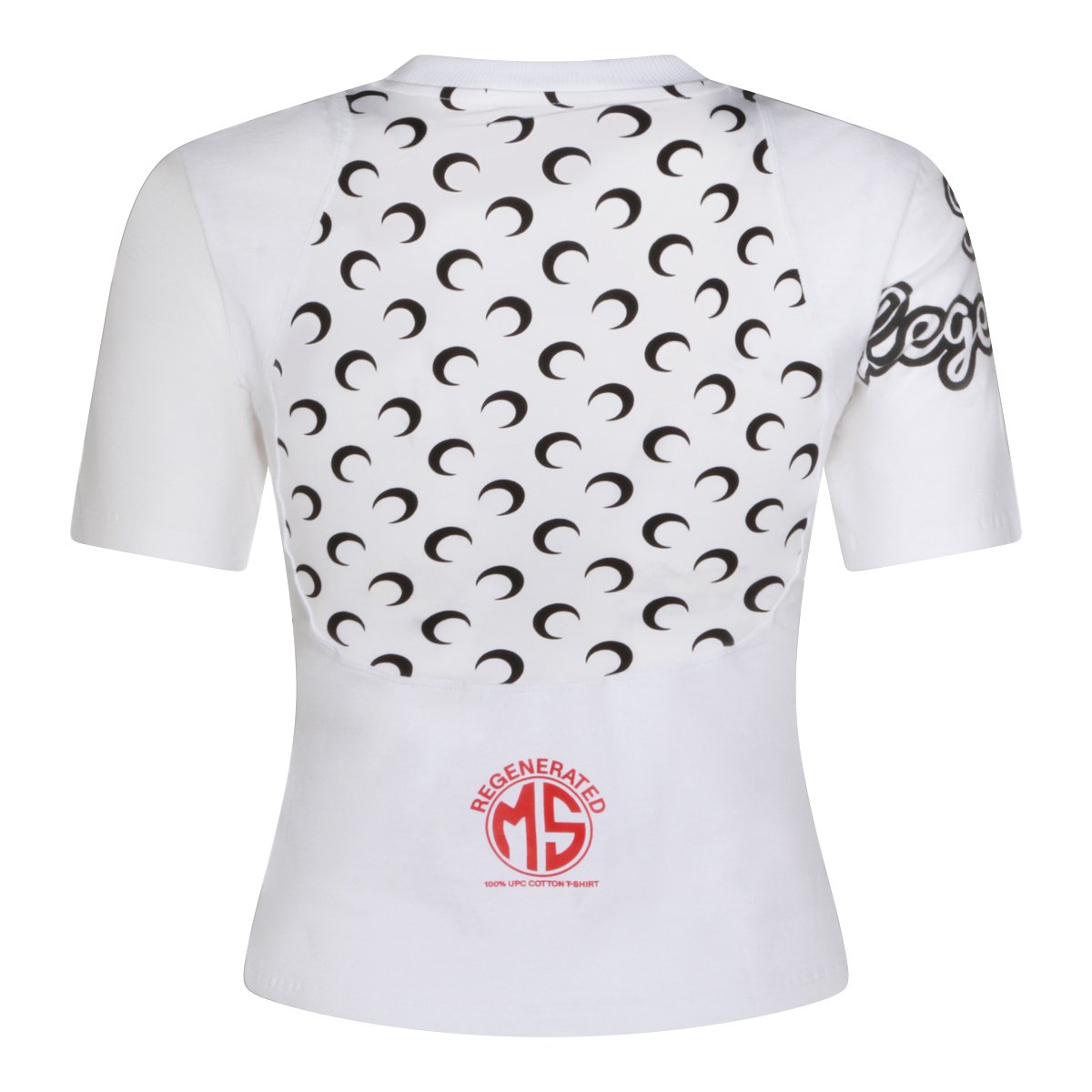 Marine Serre White Crescent Moon Splash T-Shirt Wit