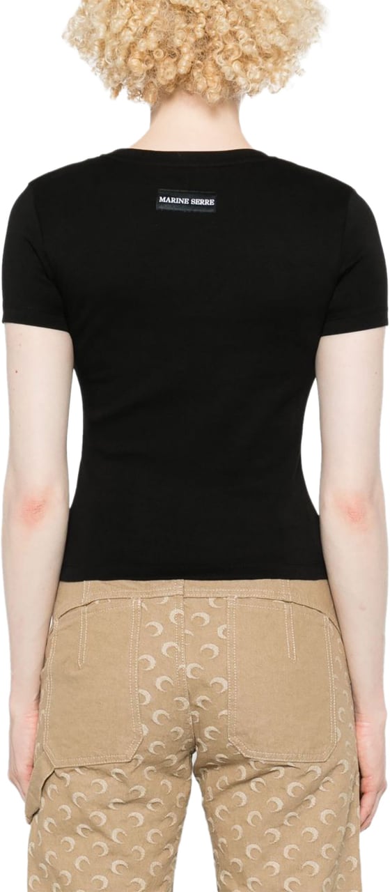 Marine Serre T-Shirts And Polos Nero Zwart