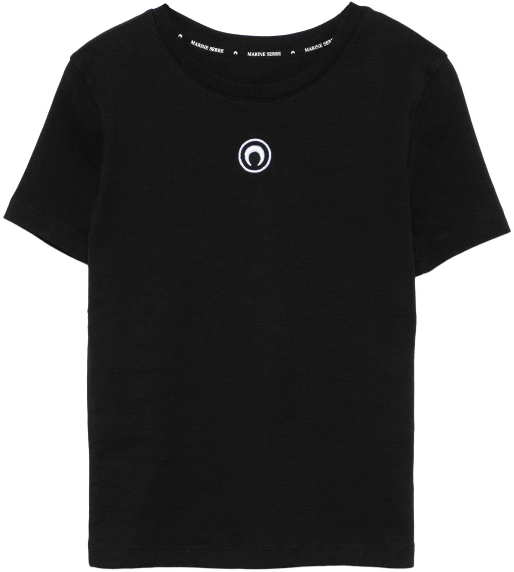 Marine Serre T-Shirts And Polos Black Zwart
