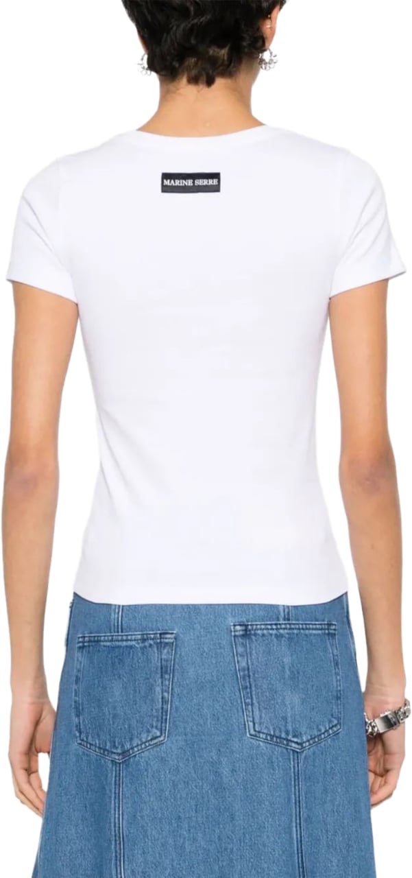 Marine Serre T-Shirts And Polos Bianco Wit
