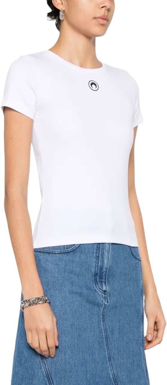 Marine Serre T-Shirts And Polos Bianco Wit
