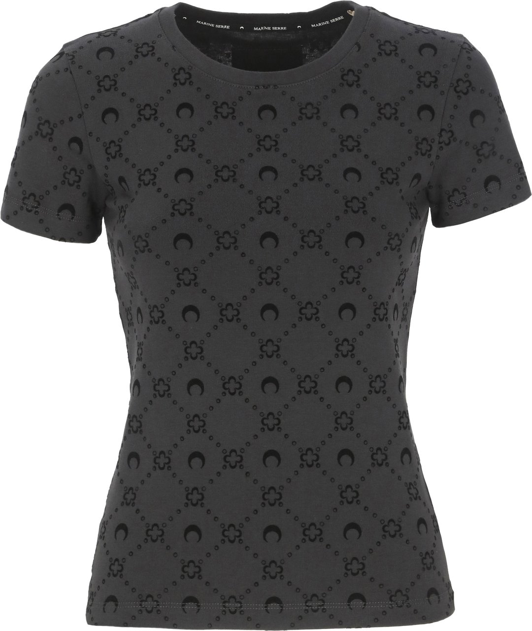 Marine Serre T-Shirts And Polos Black Zwart